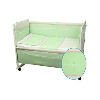 Набір у дитяче ліжко розмір 60х120 Салатовий з жовтою смужкою