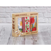 Н-р рушників (202.15 3шт) в коробці 707Т_Весняні квіти