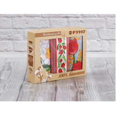 Н-р рушників (202.15 3шт) в коробці 707Т_Весняні квіти