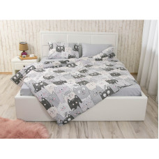 КПБ подвійний пр. 200х220 "Grey Cat" бязь набивна