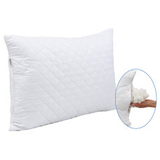 Подушка 50х70 силіконова стьобана на блискавці