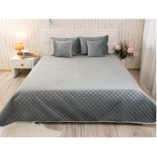 Покривало 220х240 велюр 330.55_Dark Grey ромб