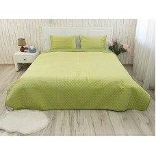 Покривало 220х240 велюр 330.55_Green banana