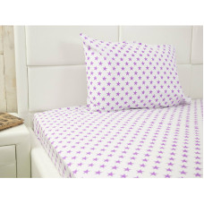 Набір простирадло 143х215 + наволочка 50х70-1 шт "зірочки" сатин
