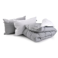 Ковдра 200х220 + подушка 50х70 (2шт.) 925.52_Grey White