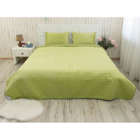Покривало 180х220 велюр 340.55_Green banana