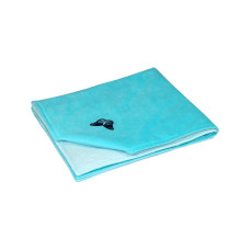 Плед хутро + аплікація у коляску 75*90 блакитний