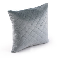 Подушка 40х40 декоративна велюрова 311.55_Dark Grey ромб
