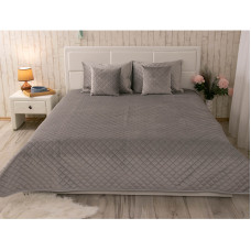 Покривало 180х220 велюр 340.55_Grey ромб
