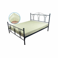 Простирадло 160х200 на гумовій стрічці "молочне" бязь