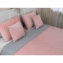 Покривало 150х220 велюр 360.55_Pink and Grey ромб