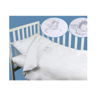 КПБ у дитяче ліжко 60х120 сатин з вишивкою Янголятко