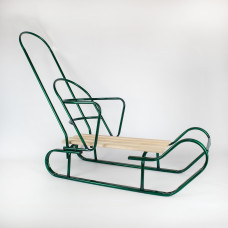 Санки дитячі Спутник АРТ6.1 Королівські Великі з ручкою зелені (SS612)