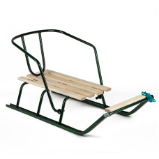 Санки дитячі Спутник АРТ1.0 Сніговик без ручки зелені (SS102)