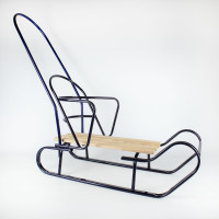 Санки дитячі Спутник АРТ6.1 Королівські Великі з ручкою сині (SS613)