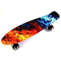 Пеніборд Penny Board FISH Вогонь і лід з підсвідкою коліс (833333694)