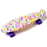 Пеніборд Penny Board Print Violet Flowers Ромашка матова (1585839865)
