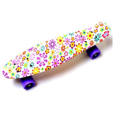 Пеніборд Penny Board Print Violet Flowers Ромашка матова (1585839865)