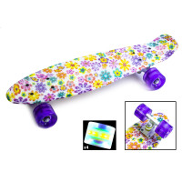 Пеніборд Penny Board Print LED Violet Flowers Ромашка (PR30/1655323483)