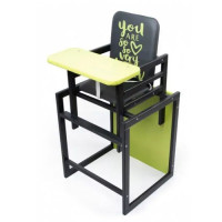 Стілець для годування Ommi Graphite лайм (ST-22GLM)