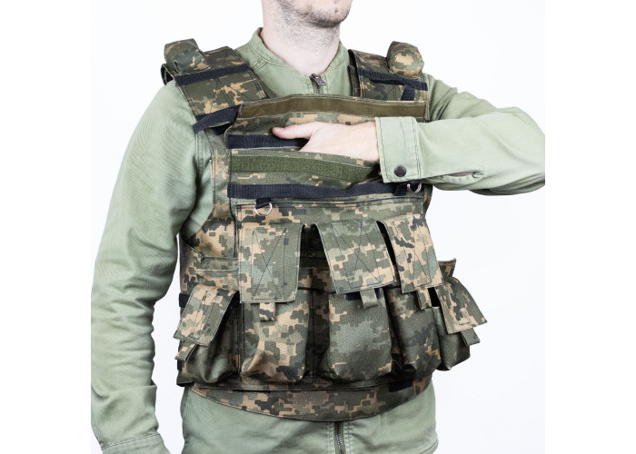 Розвантажувальний жилет плитоноска Cordura1000D піксельний (RZ3PX)