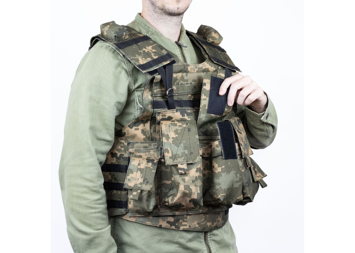 Розвантажувальний жилет плитоноска Cordura1000D піксельний (RZ3PX)
