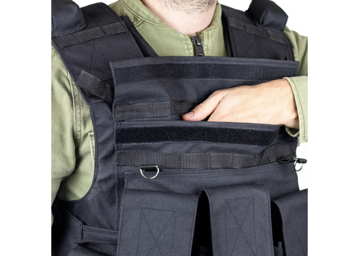 Розвантажувальний жилет плитоноска Oxford чорний (RZ3BL)