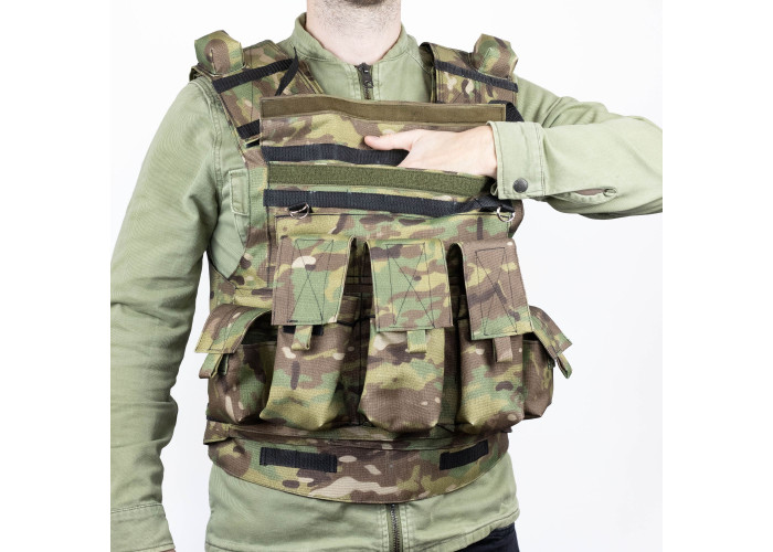 Розвантажувальний жилет плитоноска Cordura1000D мультикам (RZ3MC)