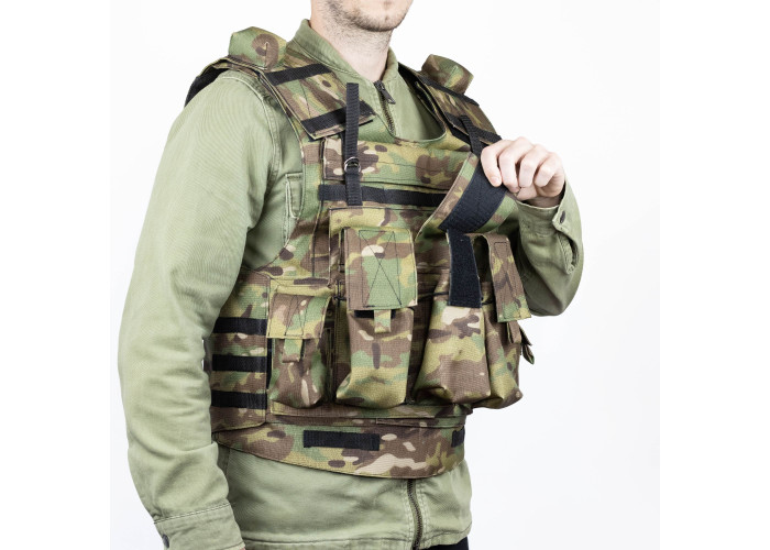 Розвантажувальний жилет плитоноска Cordura1000D мультикам (RZ3MC)