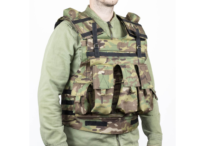 Розвантажувальний жилет плитоноска Cordura1000D мультикам (RZ3MC)