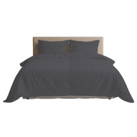 Постільна білизна ТЕП "СТРАЙП САТИН" Graphite, євро