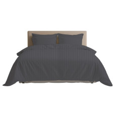 Постільна білизна ТЕП "СТРАЙП САТИН" Graphite, євро