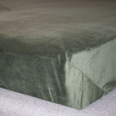 Простирадло ТЕП "VELOUR" з резинкою темно-зелений, 180x200