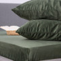 Простирадло ТЕП "VELOUR" з резинкою темно-зелений, 180x200