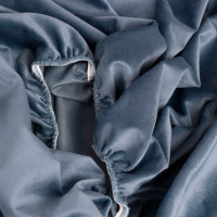 Простирадло ТЕП "VELOUR" з резинкою синє, 160x200