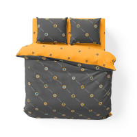 Комплект постільної білизни ТЕП "Soft dreams" Grey and Orange, сімейна