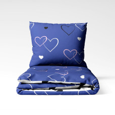 Постільна білизна ТЕП "Happy Sleep" Navy Blue Love, 50x70, полуторна