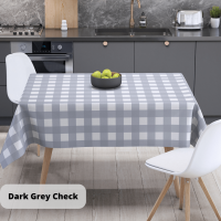 Скатертина "Panama" водовідштовхуюча Dark Gray Check, 160x200
