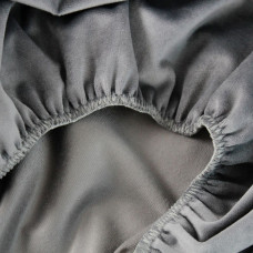 Простирадло ТЕП "VELOUR" з резинкою сіре, 160x200