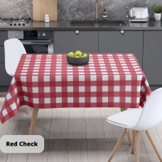Скатертина "Panama" водовідштовхуюча Red Check, 180x220