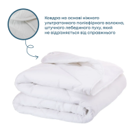 Ковдра "ТЕП" ЛЕБЕДИНИЙ ПУХ (300г/м2) тік 100% бавовна, 150x210