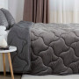 Ковдра ТЕП "VELOUR" Темно - сіра, 150x210