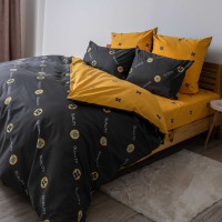 Комплект постільної білизни ТЕП "Soft dreams" Grey and Orange, двоспальна