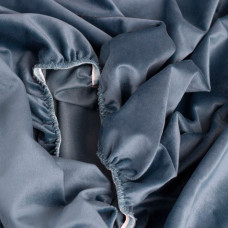 Простирадло ТЕП "VELOUR" з резинкою синє, 180x200