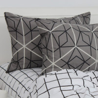 Комплект наволочок "ТЕП" скрутка Quadro Stars grey FR, 70x70