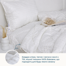 Ковдра FRIENDLY "ТЕП" ЛЕБЕДИНИЙ ПУХ металізований друк, 150x210