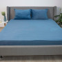 Простирадло ТЕП "VELOUR" з резинкою темно-синій, 160x200