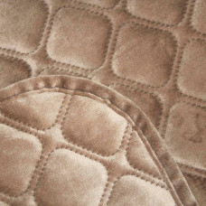 Покривало ТЕП "VELOUR" Coffee/Ромб круглий, 150x210