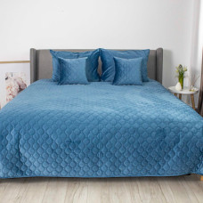 Покривало ТЕП "VELOUR" Azure blue/Ромб круглий, 150x210