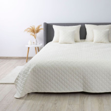 Покривало ТЕП "VELOUR" Молочне/Ромб круглий, 150x210